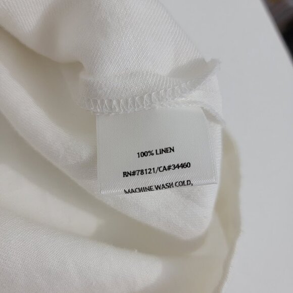 Eileen Fisher White Linen Jacket Sz L Button Up Long Sleeve Pockets Lightweight - Picture 12 of 14